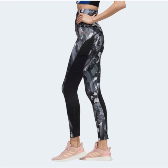 NWOT Adidas Black & Grey Leggings - Zoe Saldana Collection - Picture 3 of 11
